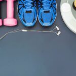 11dumbbells gym shoes earphones food